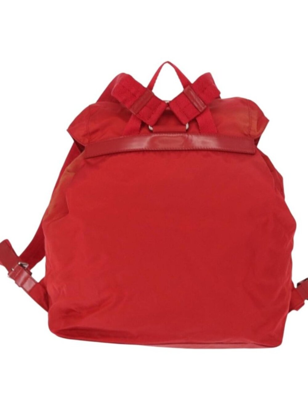PRADA Backpack Nylon Red Silver - Picture 3 of 16